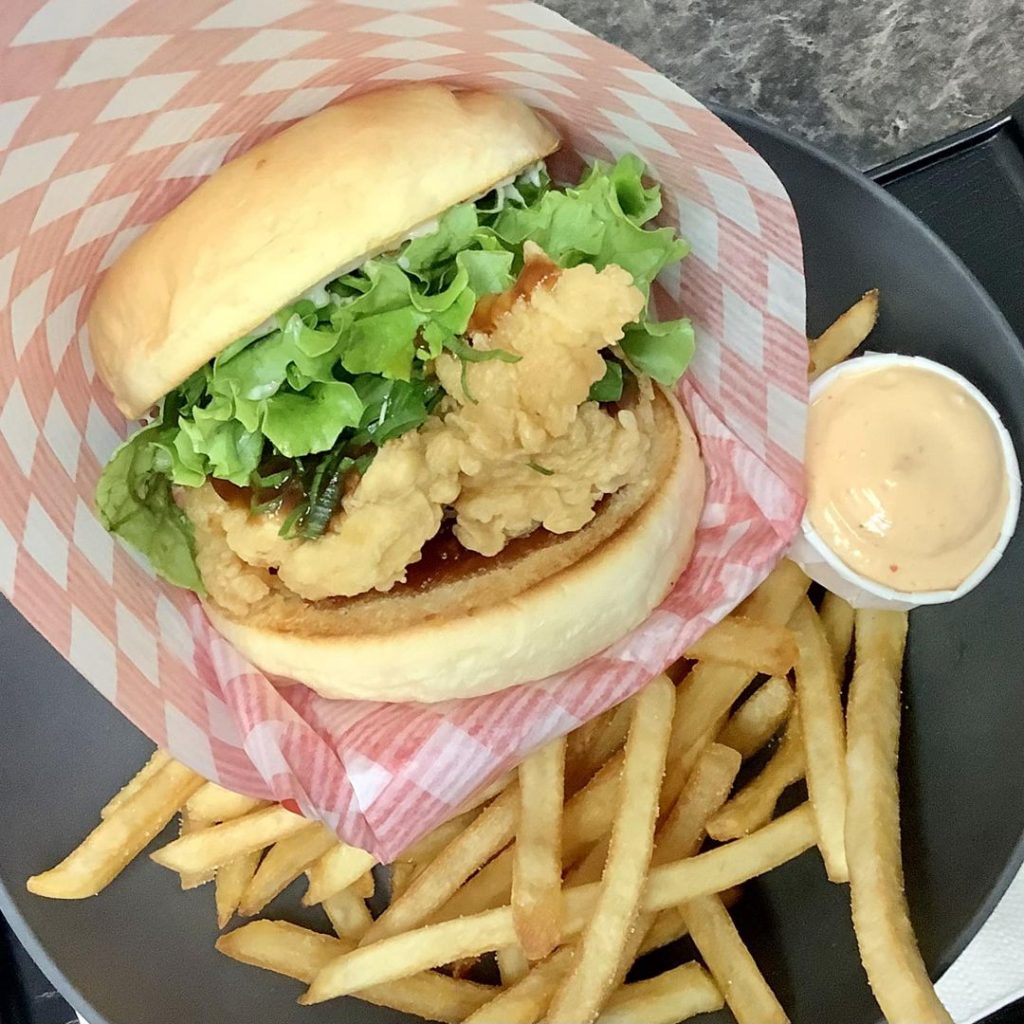 BurgerJoy sole fish burger with fries